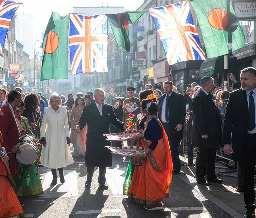 King Charles visits Brick Lane