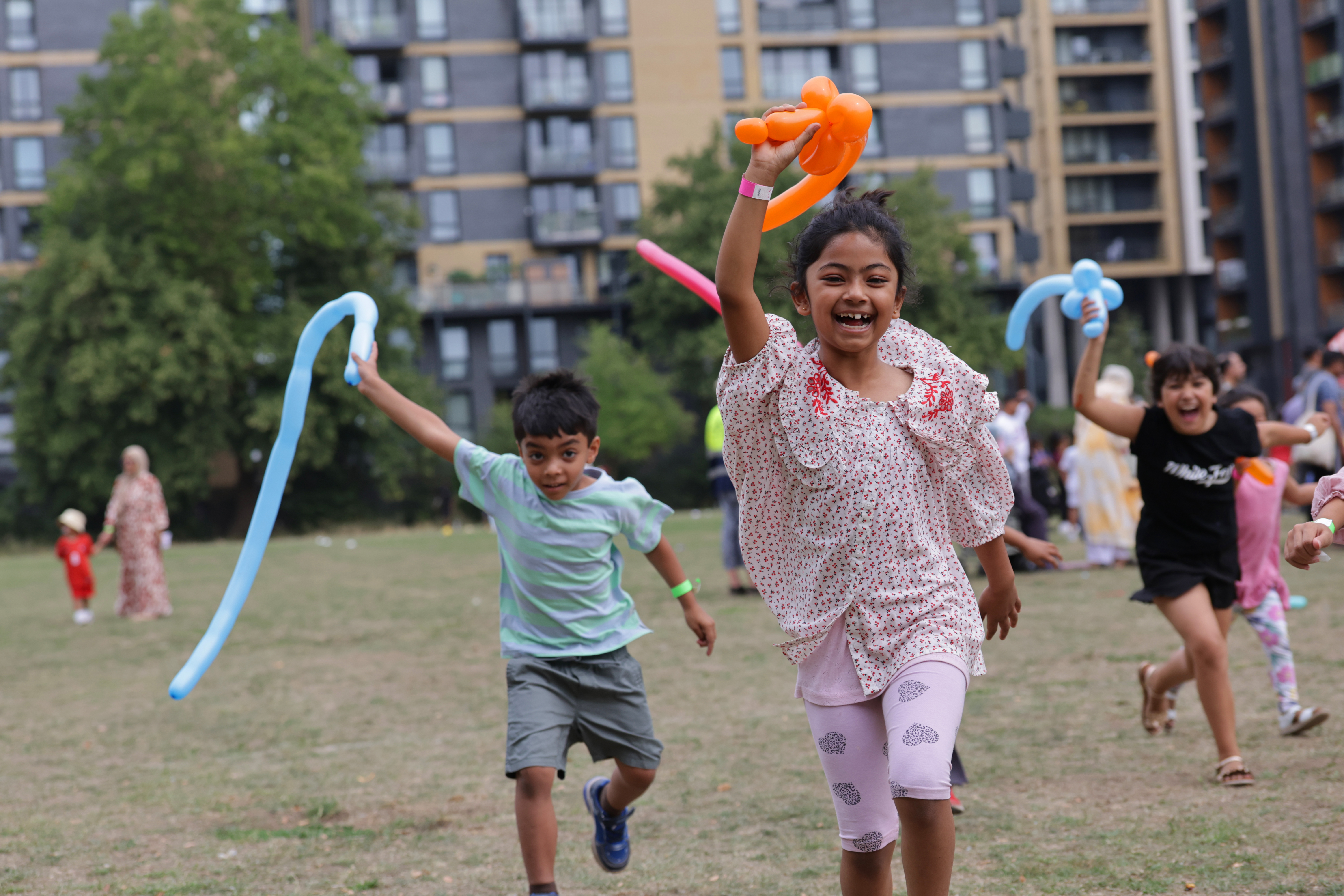 Children having fun in Tower Hamlets